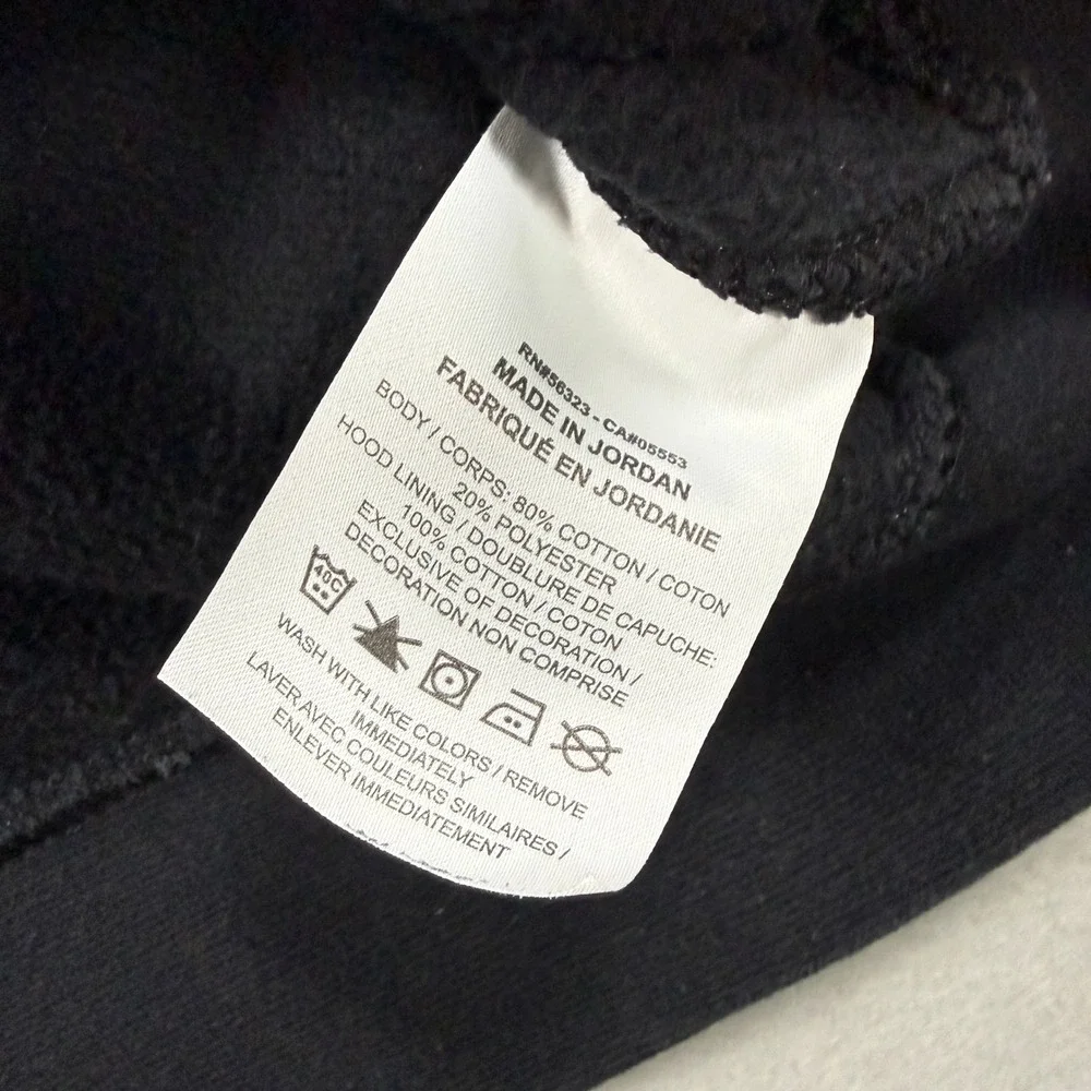Nike Hoodie Mens Small Black Faded Pullover Sportswear Fleece Swoosh Athletic